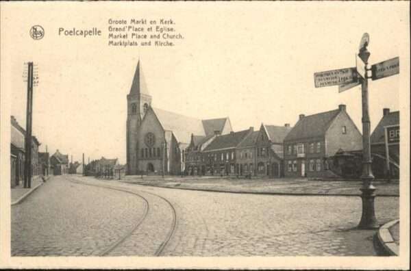 Poelcapelle Groote Markt en Kerk
