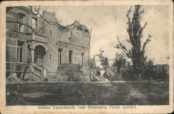 Langemarck Schloss Zerstörung