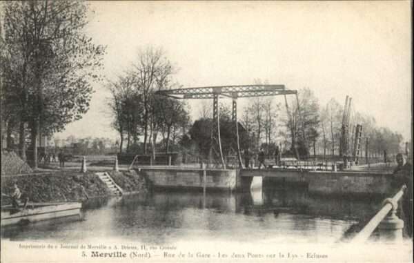 Merville Nord Merville Rue de la Gare les deux Ponts