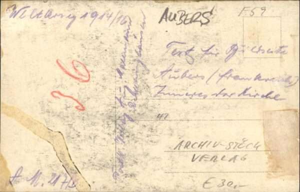 Aubers [handschriftlich] Zerstörung – Bild 2
