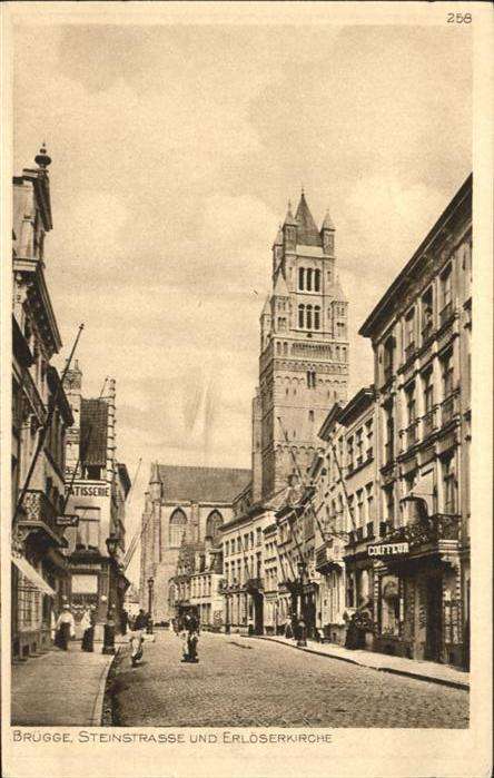Bruges BRUGGE Belgie Steinstrasse Erlöserkirche