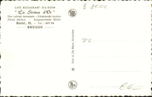 Brugge Cafe Restaurant la Sirene d_Or – Bild 2