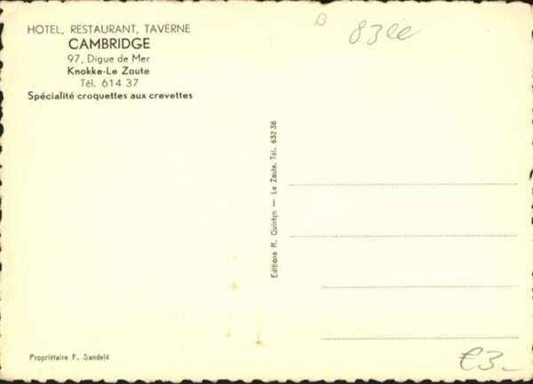 Zoute Knokke Hotel Restaurant Taverne Cambridge – Bild 2