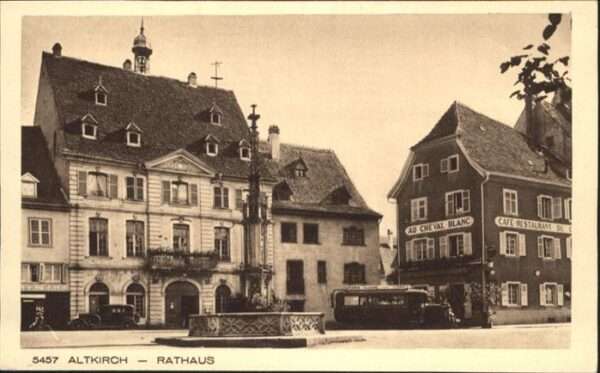 Altkirch Autobus Rathaus Cafe Restaurant au Chev