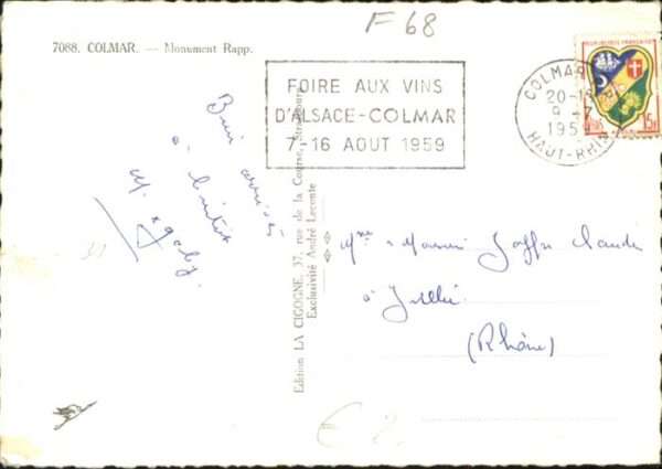 Colmar Haut Rhin Elsass Colmar Monument Rapp – Bild 2
