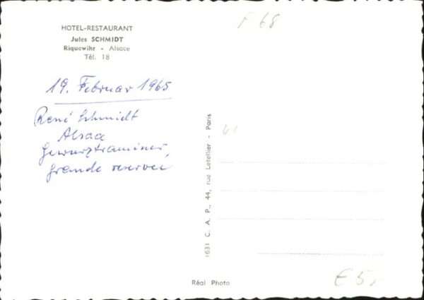 Riquewihr Hotel Restaurant Jules Schmidt Alsace T – Bild 2