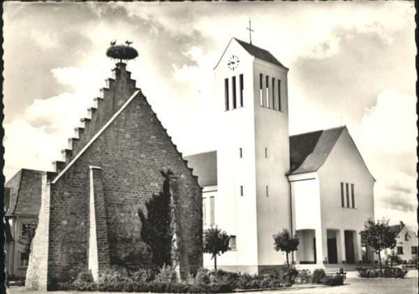 Ostheim Haut Rhin Elsass Ostheim_Elsass Alsace Eglise  Nid Cigog