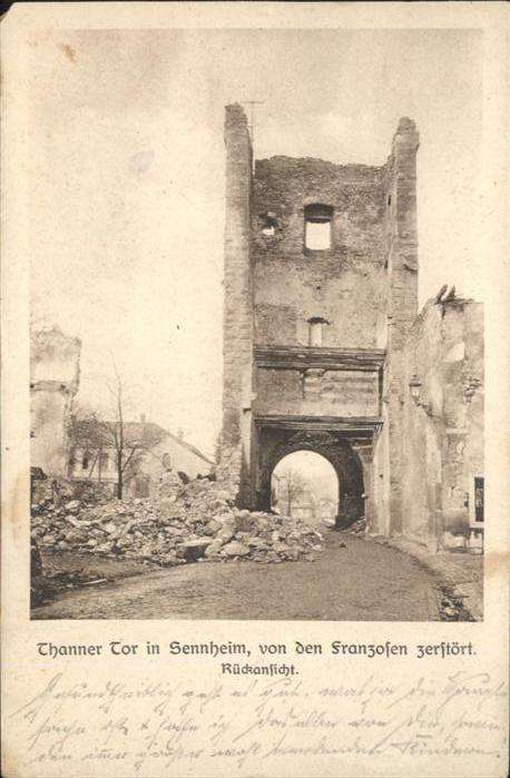 Sennheim Elsass Thanner Tor Zerstörung