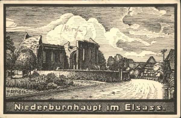 Niederburnhaupt Elsass Künstler W. Epple