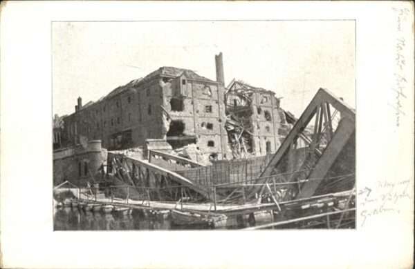 Frelinghien Lysbrücke Brauerei Zerstörung *