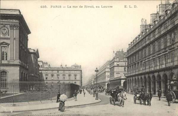 Paris Rue de Rivoli Kutsche