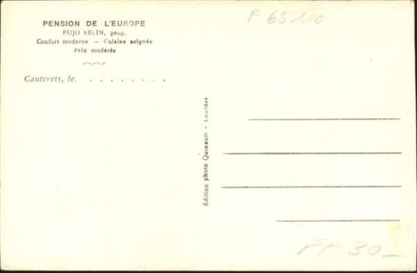 Pujo Cauterets Pension Europe – Bild 2