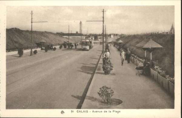 Calais Avenue Plage Strassenbahn
