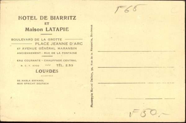 Lourdes Hautes Pyrenees Lourdes Hotel de Biarritz – Bild 2