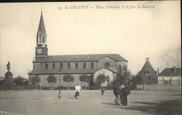 Le Creusot Saone-et-Loire Le_Creusot Place Schneider Eglise St La