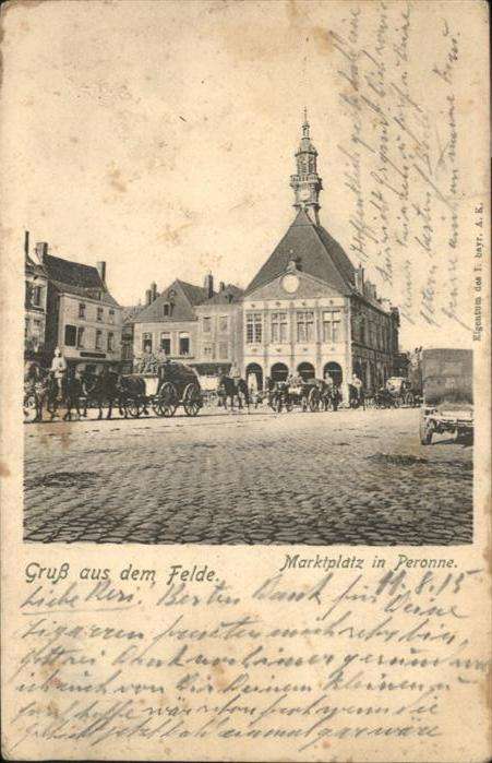 Peronne 80 Somme Peronne Marktplatz Kutsche