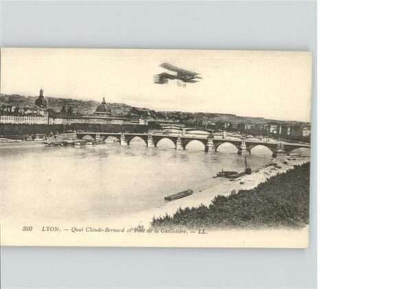 Lyon France Brücke Flugzeug