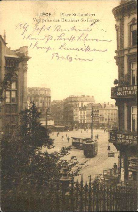 Liege Luettich Place St Lambert Strassenbahn