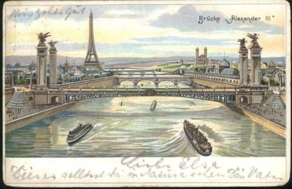 Paris [Stempelabschlag]Brücke Alexander Schif