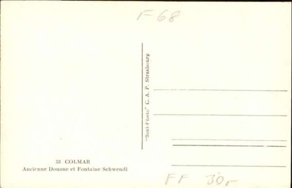 Colmar Haut Rhin Elsass Anciennes Douane
Fontaine Schwendi – Bild 2