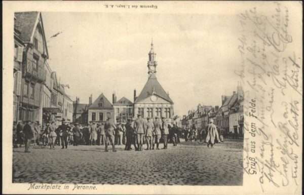 Peronne 80 Somme Marktplatz