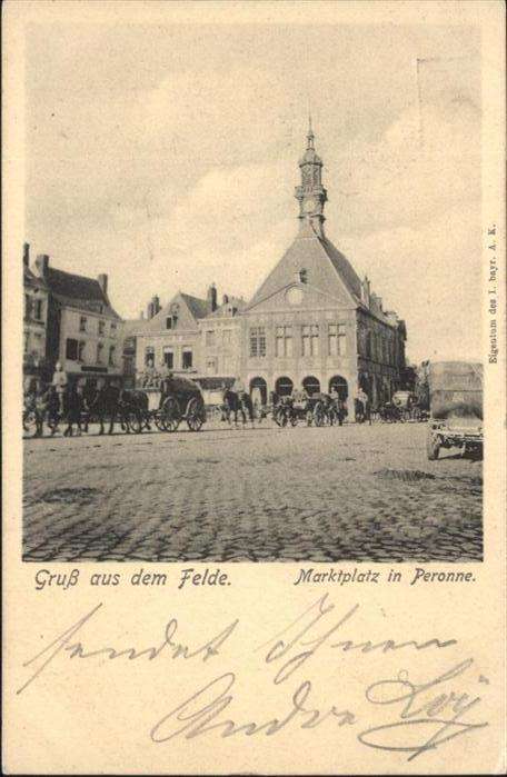 Peronne 80 Somme Marktplatz