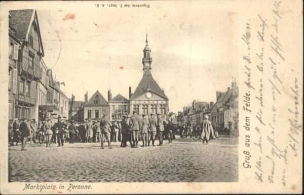 Peronne 80 Somme Marktplatz