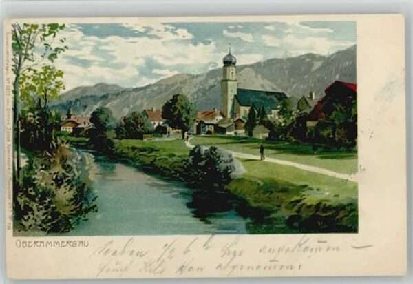 Diemer Zeno Litho Oberammergau KünstlerZeno Diemer x 1900
