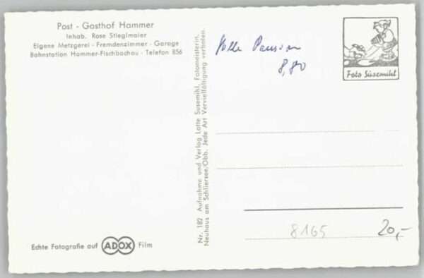 Hammer Fischbachau Hammer Gasthof Hammer ungelaufen ca. 19 – Bild 2
