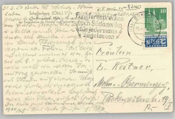 Schellenberg Sachsen Schellenberg Berchtesgadner Heim x 1950 – Bild 2