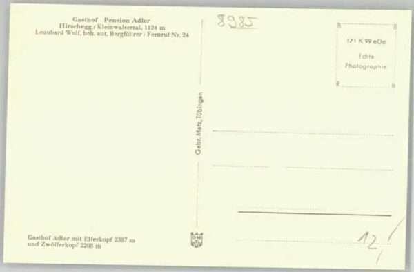 Hirschegg Kleinwalsertal Vorarlberg Hirschegg Gasthof Pension Adler – Bild 2