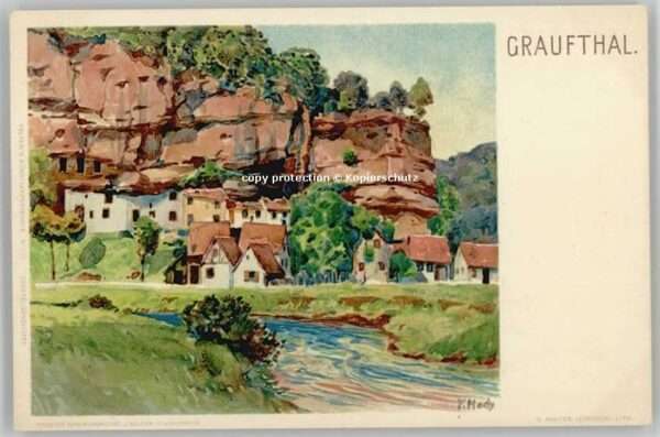 Graufthal Bas Rhin Künstlerkarte * 1900