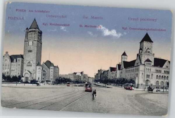 Posen Poznan Posen Schlossplatz St Martinstrasse