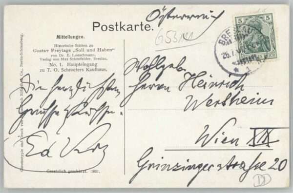 Breslau Niederschlesien Breslau [Stempelabschlag] – Bild 2
