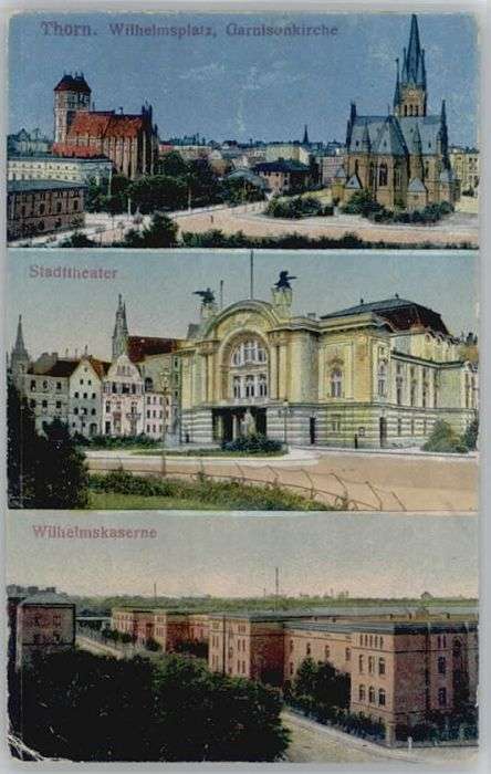 Thorn Westpreussen Torun Wilhelmsplatz Stadttheater Wilhelmskase