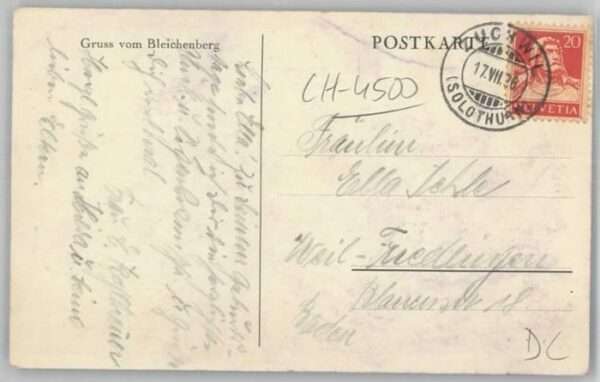 Zuchwil [Stempelabschlag] Bleichenberg – Bild 2