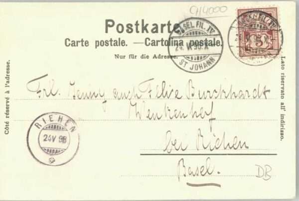 Basel BS Basel Künstler F. Voellmy – Bild 2