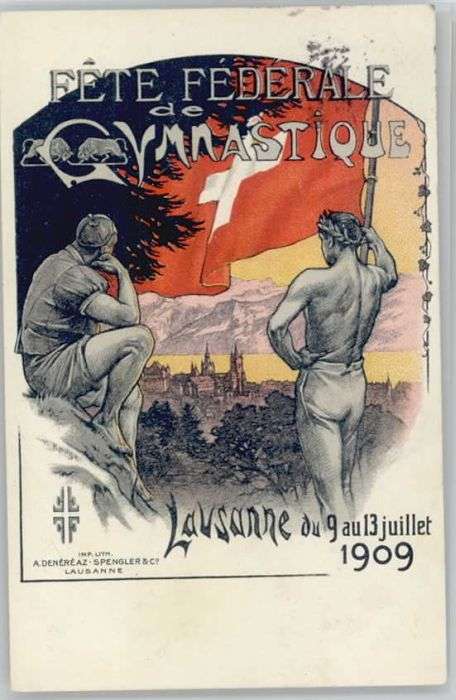 Lausanne VD Lausanne Turnfest 1909 Fete Gymnastique