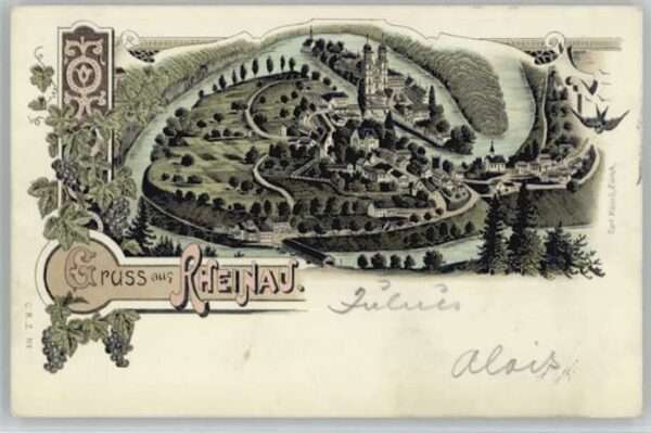 Rheinau ZH Lithographie Wengernalp