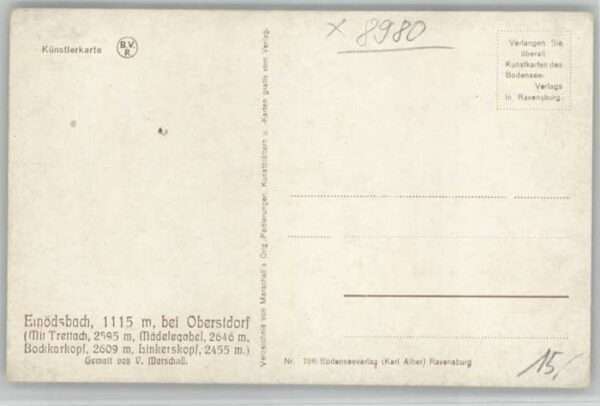 Marschall Vinzenz Einödsbach Künstler V. Marschall * – Bild 2