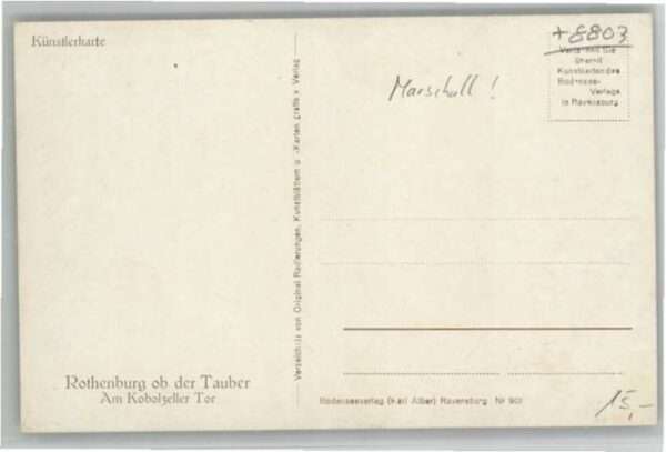 Marschall Vinzenz Rothenburg Tauber Künstler V Marschall – Bild 2