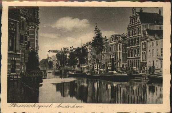 Amsterdam Niederlande Kloveniersburgwal Boot