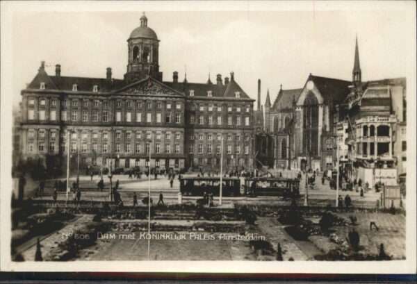 Amsterdam Niederlande Paleis Strassenbahn