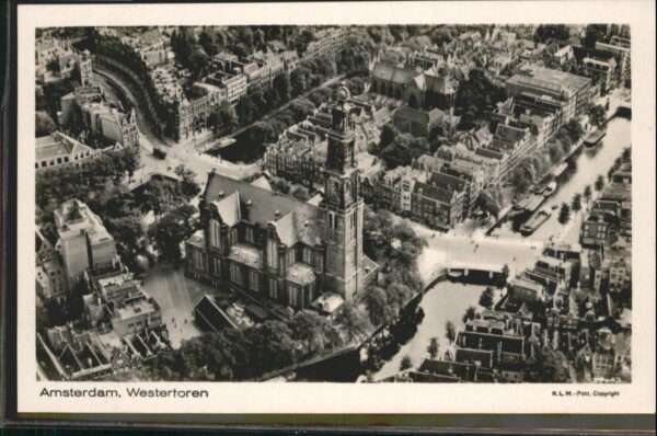 Amsterdam Niederlande Westertoren Fliegeraufnahme