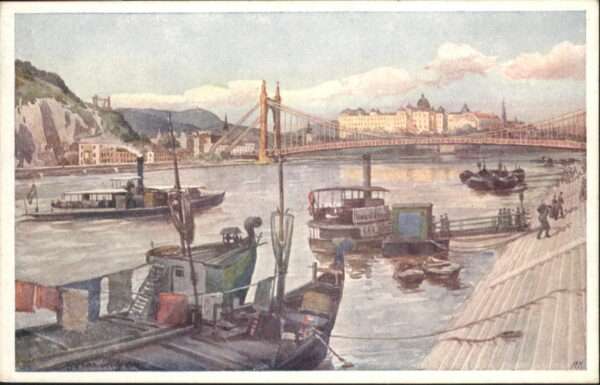 Budapest Elisabeth Brücke Schiff