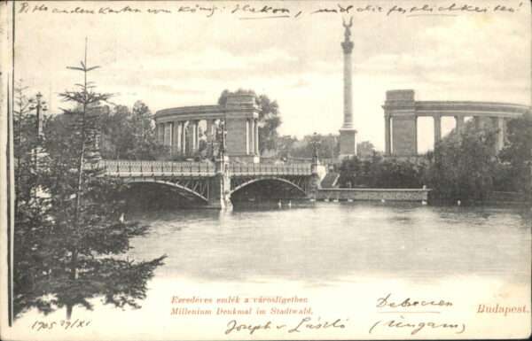 Budapest Millenium Denkmal  Brücke