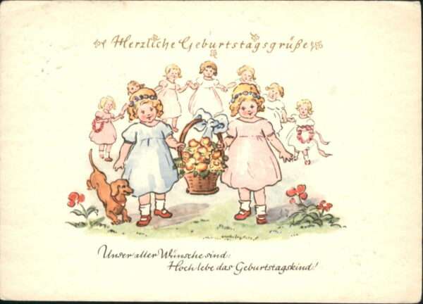 Geburtstag Kinder Korb Mädchen Tanzen