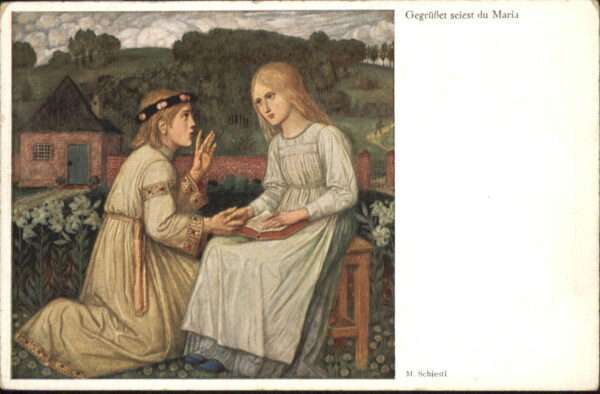Kuenstlerkarte Matthäus Schiestl Maria