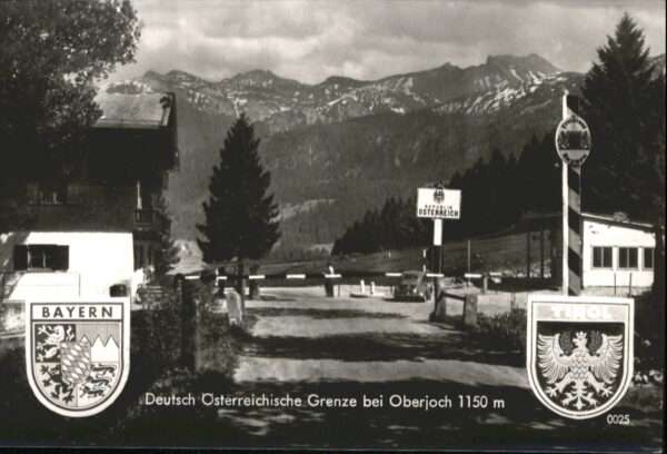 Zoll Grenze Douane Deutsch Österreich Grenze Oberjoch Wapp