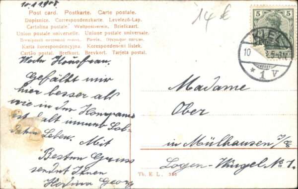 Schiffe Ships Navires Linienschiff Elsass Fahne Schwarz-Weiss – Bild 2